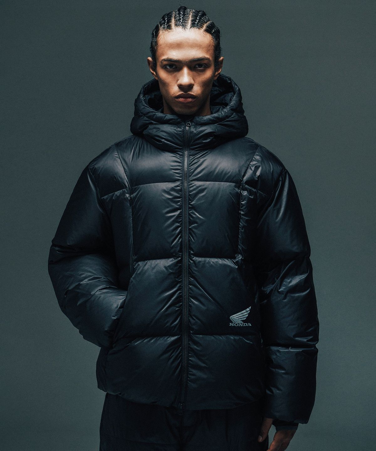핍스 모터사이클(PHYPS MOTORCYCLE) H-Tech Dimensional Down Puffer Jacket Black