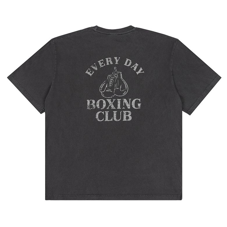 Pigment Charcoal Oversized T-Shirt with THE 12TH ROUND every day boxig club gloves