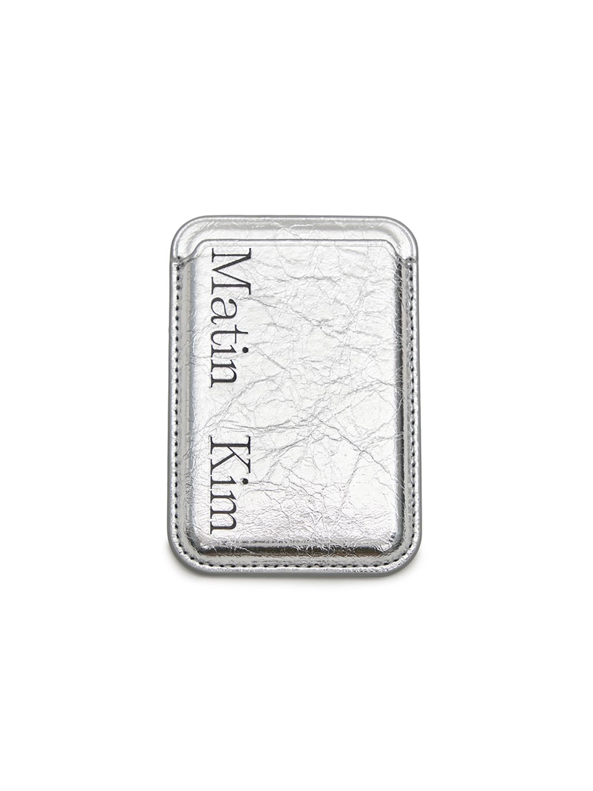 마뗑킴(MATIN KIM) MATIN MAGNETIC CARD WALLET IN SILVER