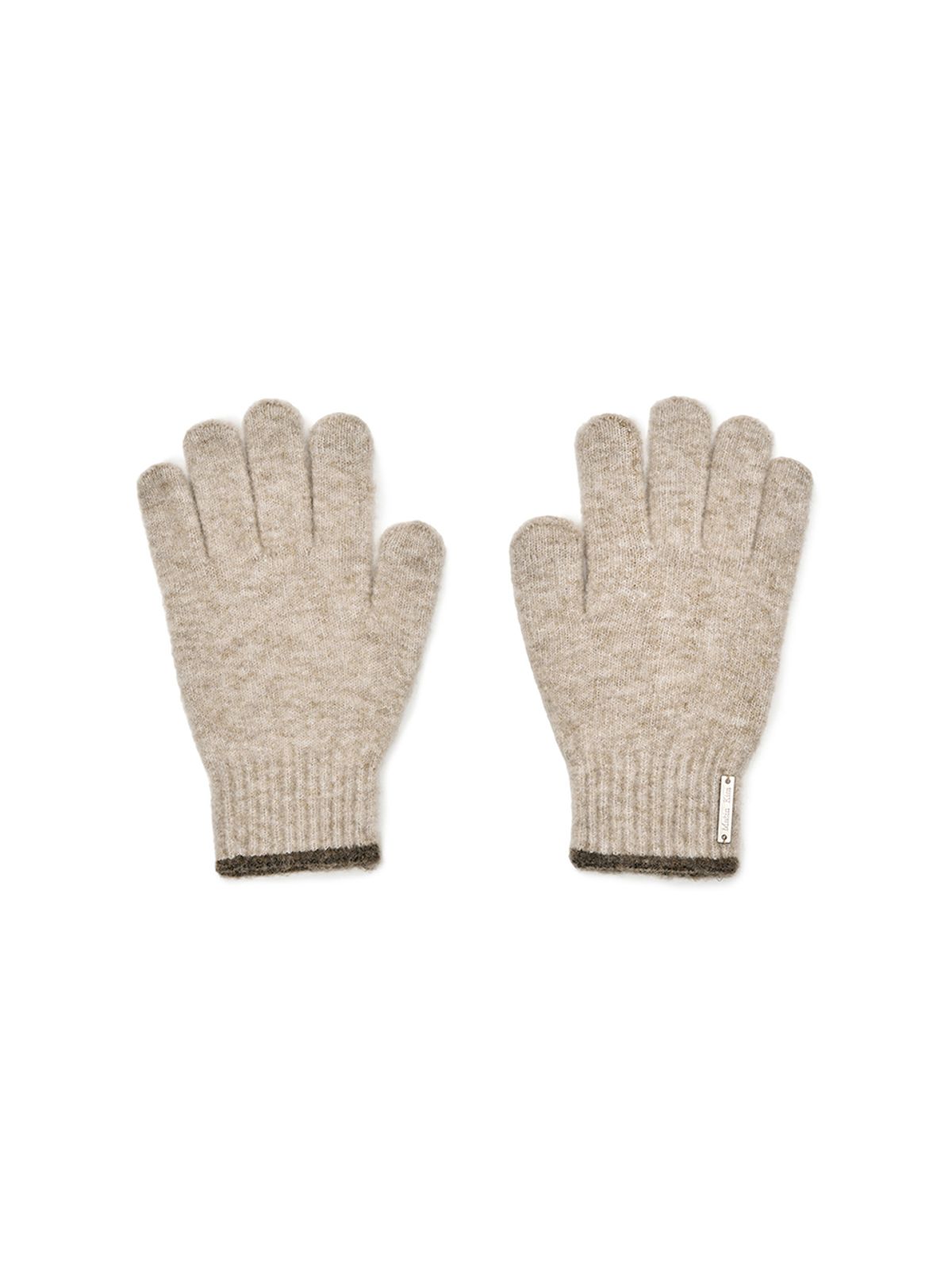 마뗑킴(MATIN KIM) BOUCLE KNIT GLOVES IN BEIGE