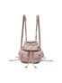 DOUBLE POCKET QUILTING MINI BACKPACK IN PINK