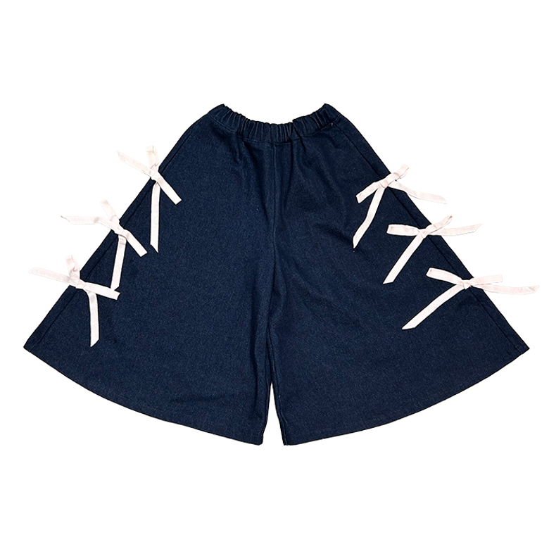 Simply Rhea Ribbon Pants (Blue Denim)_여아용 긴바지
