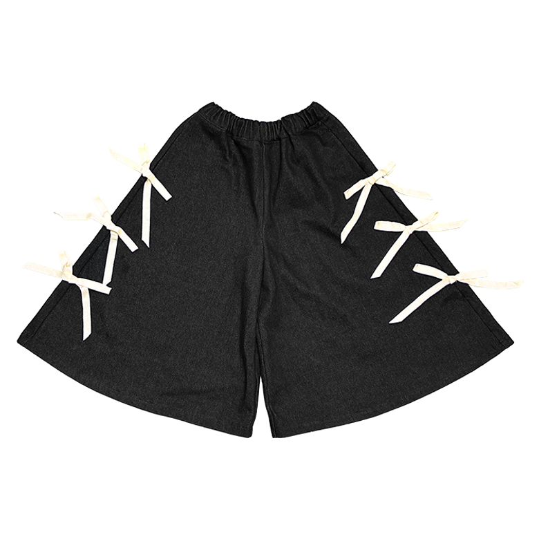 Simply Rhea Ribbon Pants (Black Denim)_여아용 긴바지