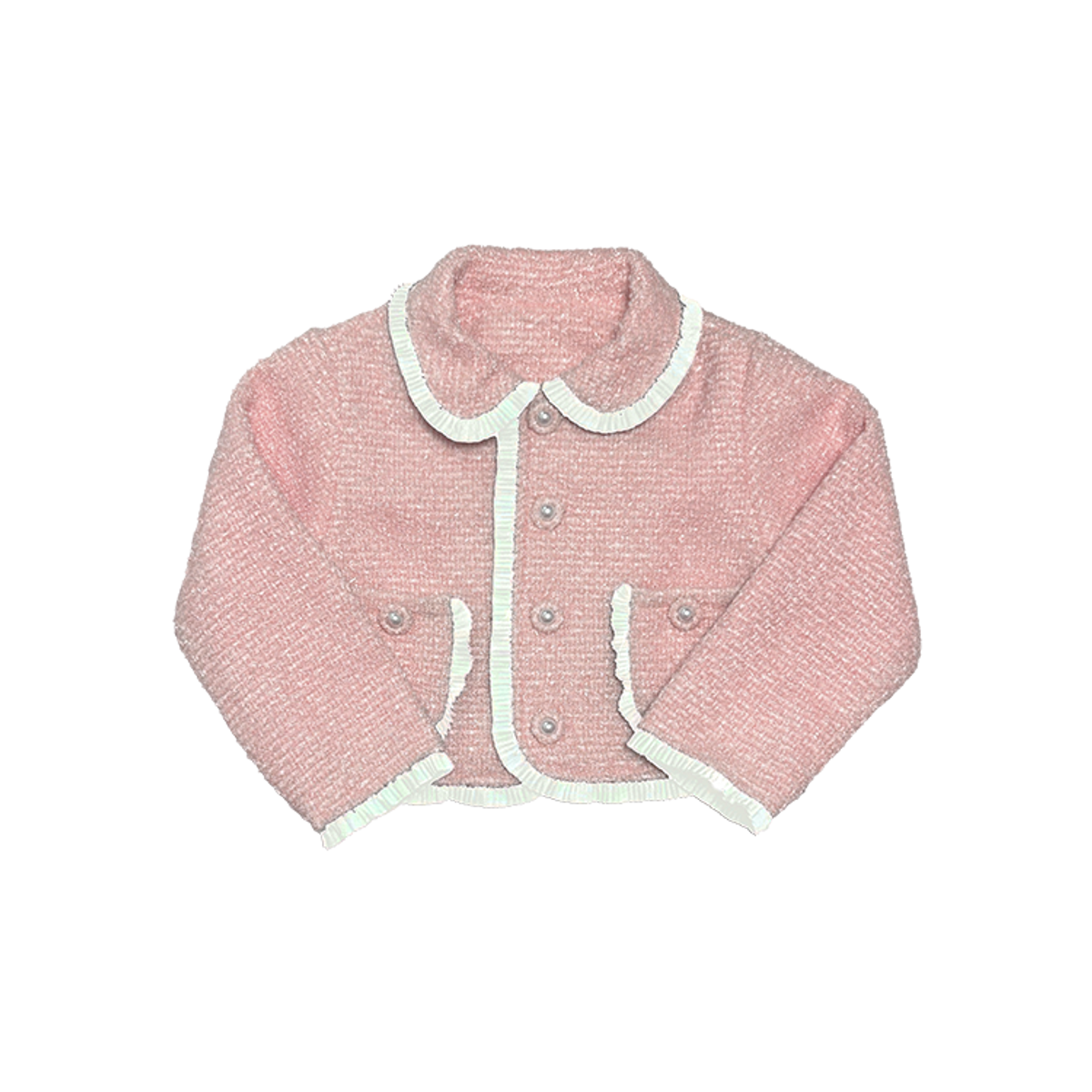 라메종드도도(LA MAISON DE DODO) Enchanted Dodo Tweed Jacket (Pastel Pink)_여아용 트위드자켓
