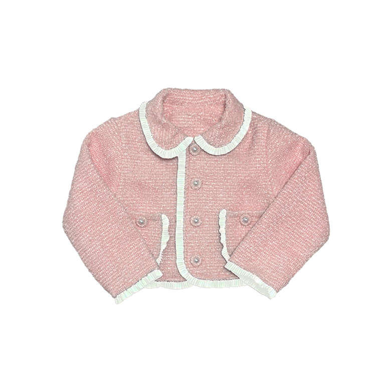 Enchanted Dodo Tweed Jacket (Pastel Pink)_여아용 트위드자켓