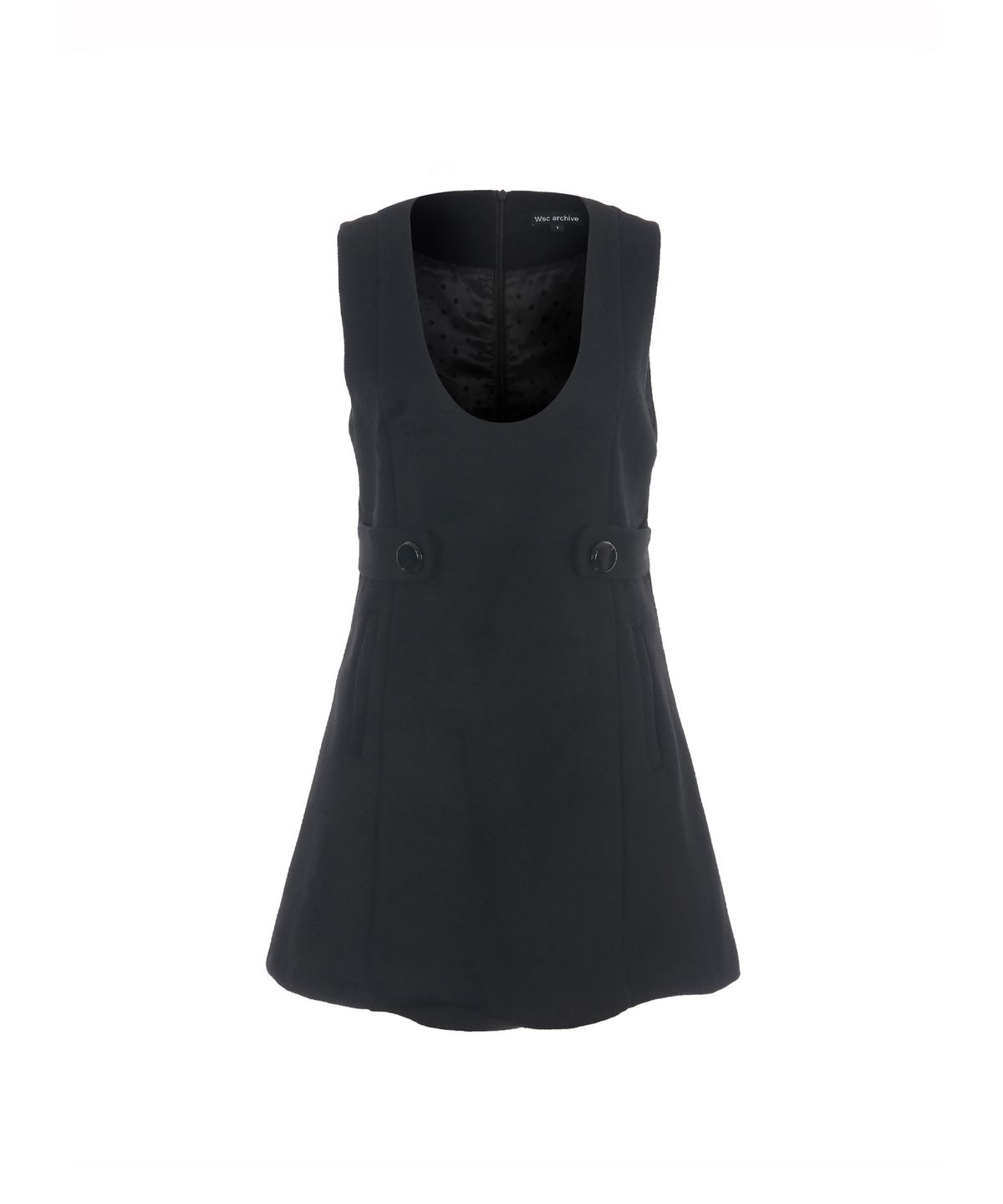 더블에스씨 아카이브(WSC ARCHIVE) Wool button mini dress 001