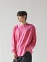 데미지 펀칭 피그먼트 긴팔티 (핑크)