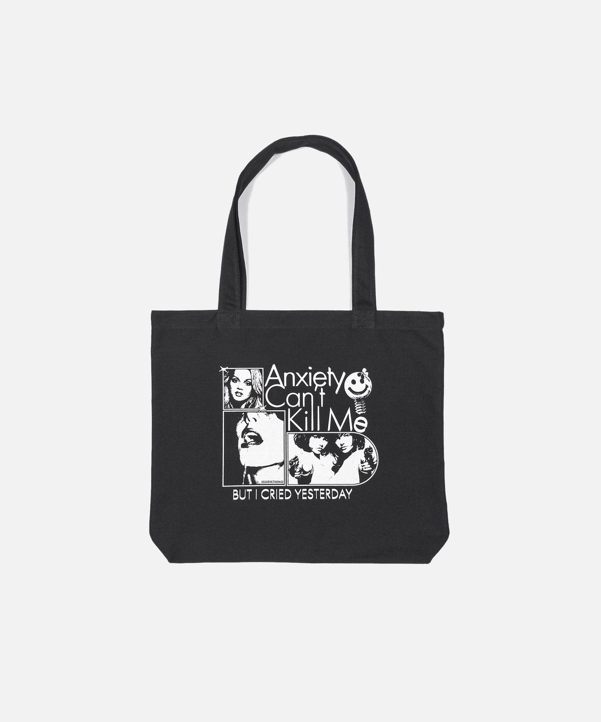 제스픽션(JESSFIXTION) ANXIETY CANT KILL ME TOTE BAG (BLACK)