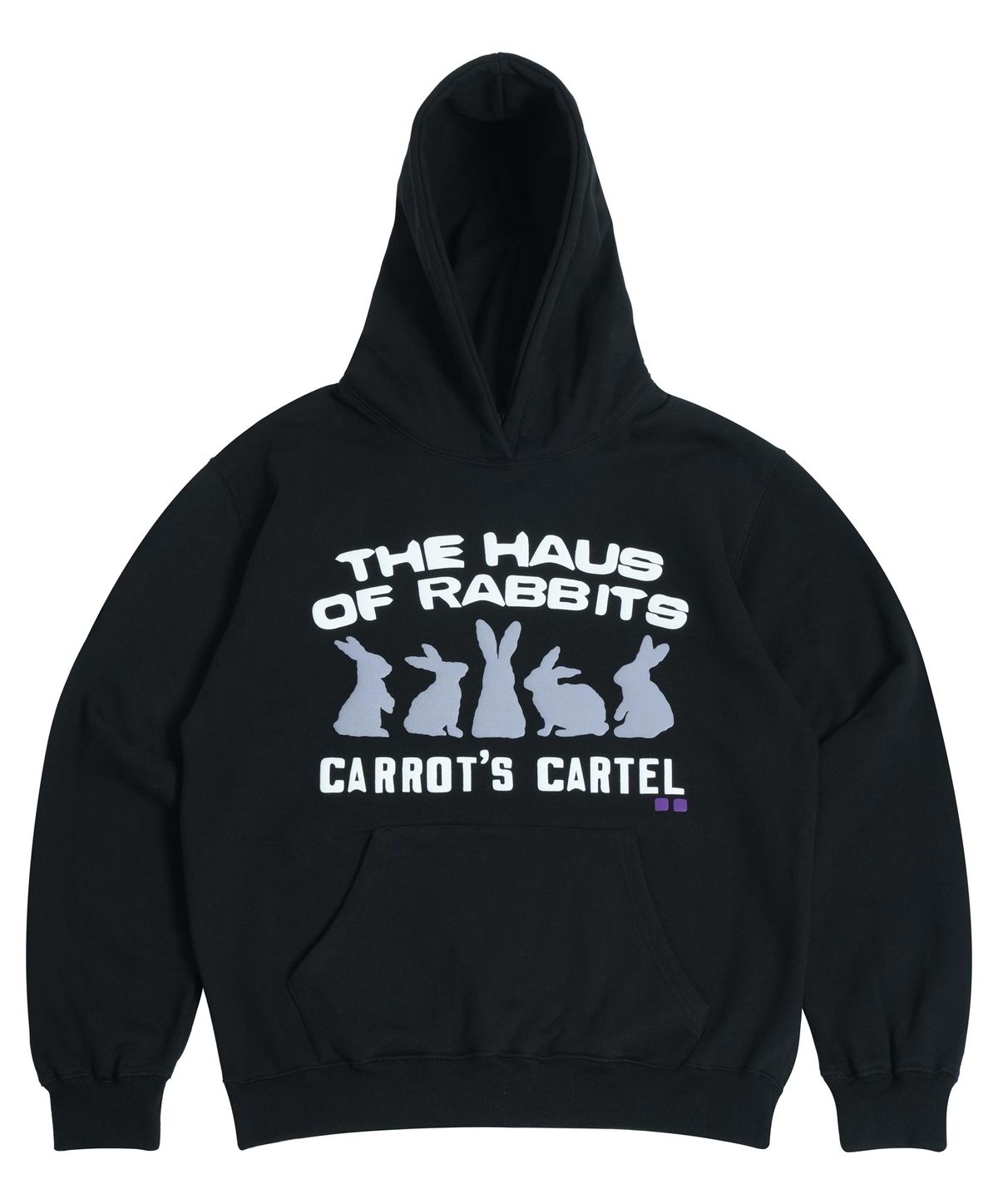 퍼츠(POTS) HAUS OF RABBITS HOODIE [BLACK]