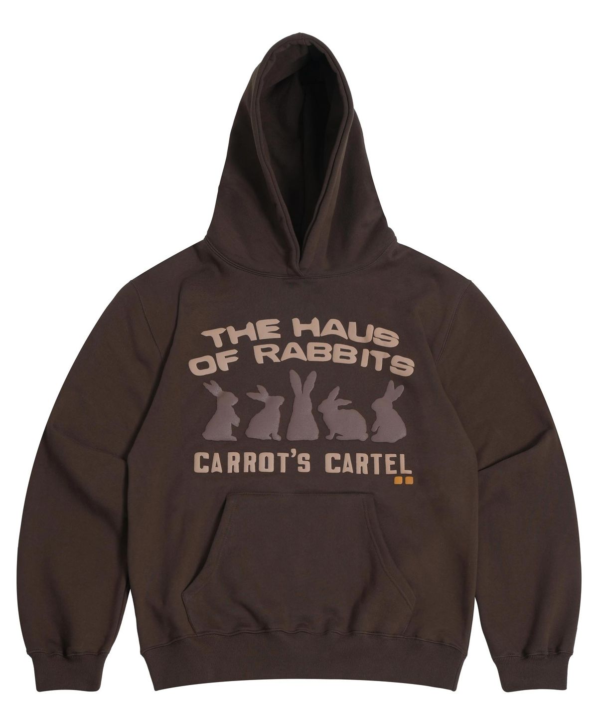 퍼츠(POTS) HAUS OF RABBITS HOODIE [BROWN]