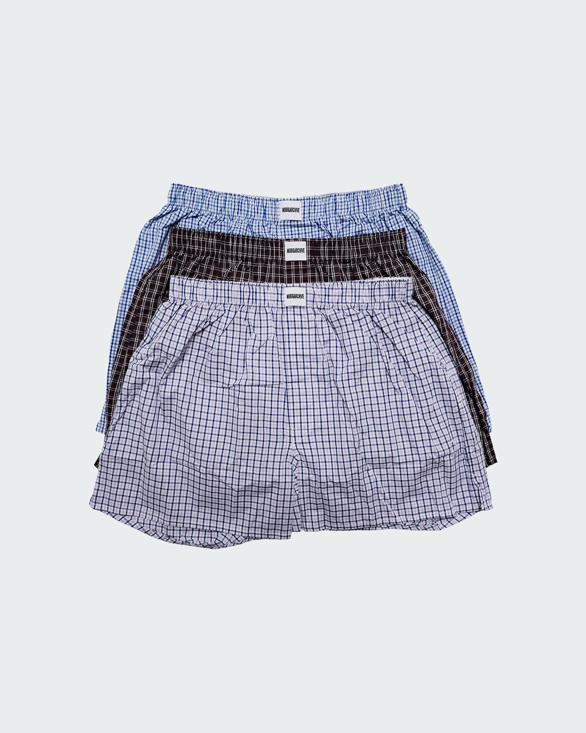 무비그아카이브(MUBIG.ARCHIVE) Plaid Boxer Shorts [3pack]