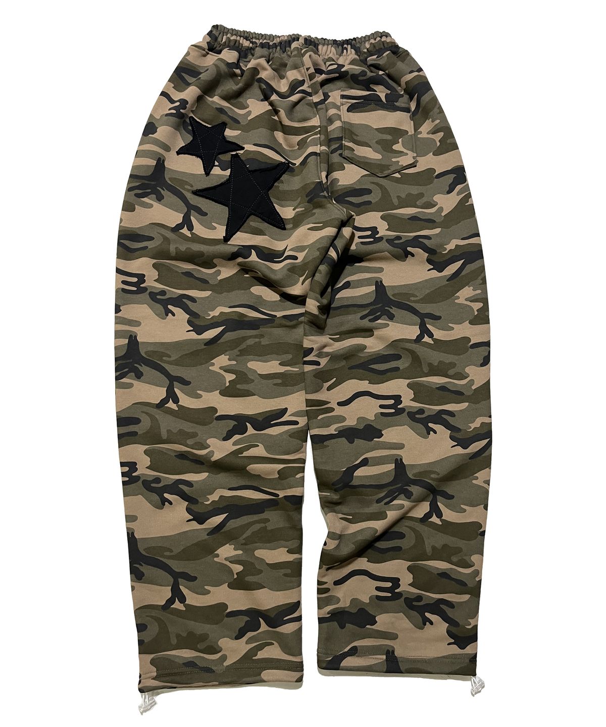 스케이터락(SK8ER ROCK) Night Camouflage Sweat Wide Pants ((beige))