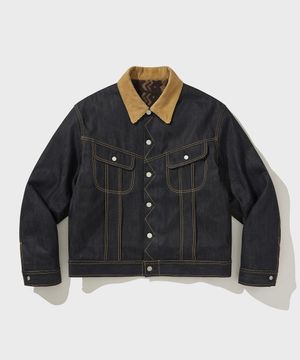 DENIM SHEARLING JACKET