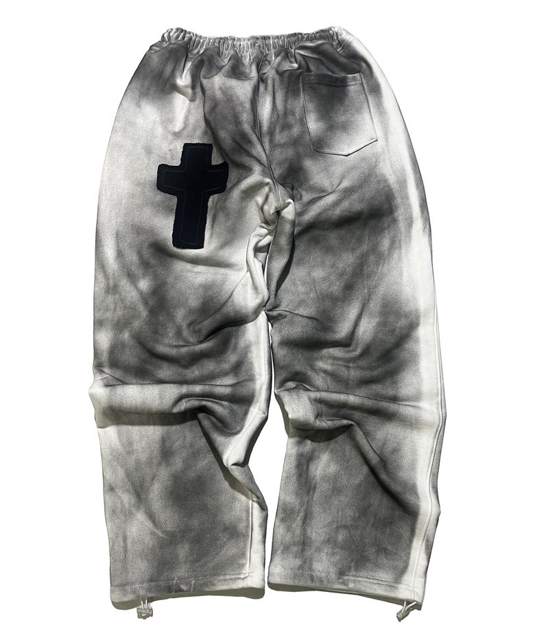 Cross Grunge Sweat Wide Pants ((offwhite))