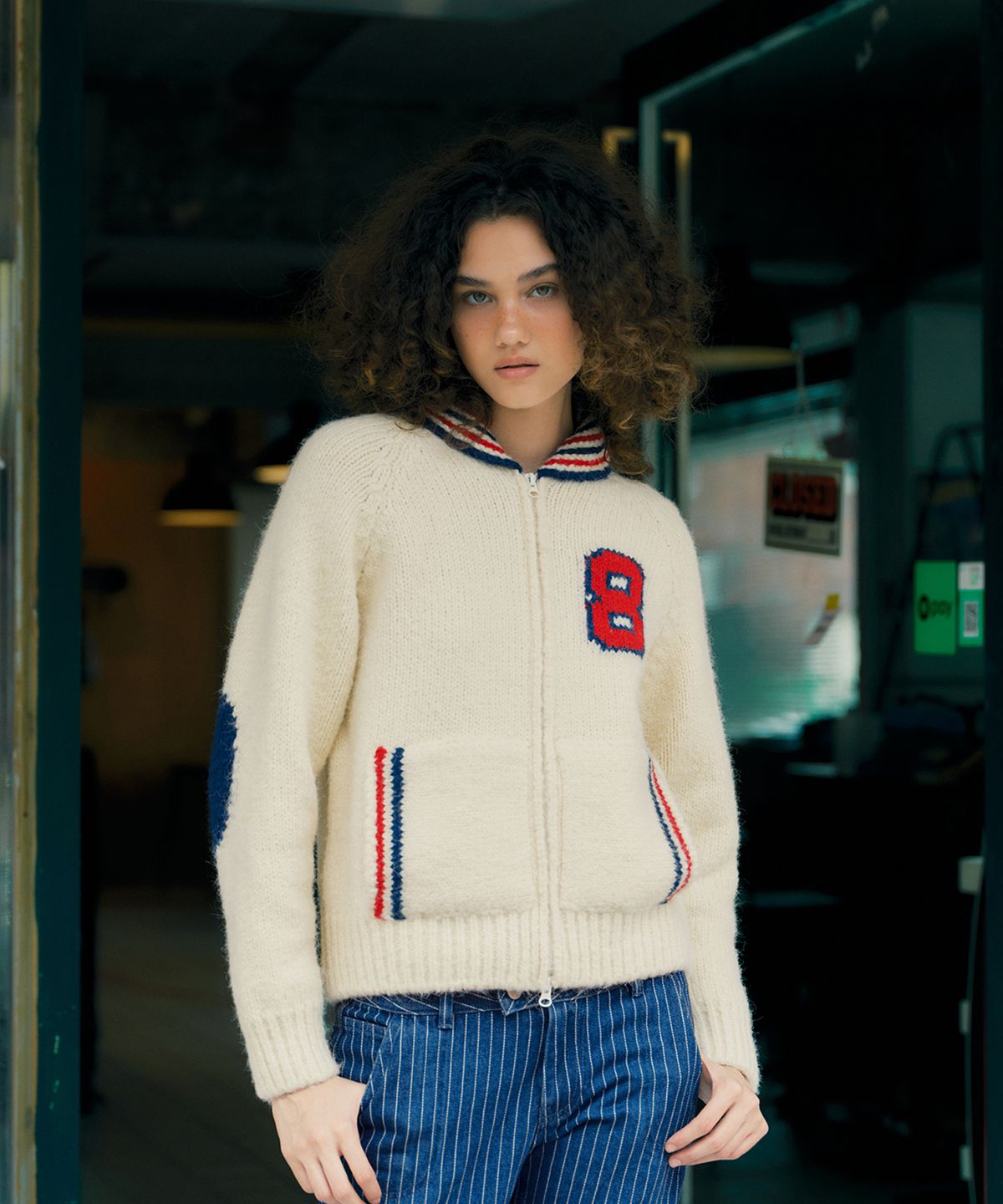 그린버터(GREENBUTTER) NO.8 Zip Cowichan Cardigan (Beige)