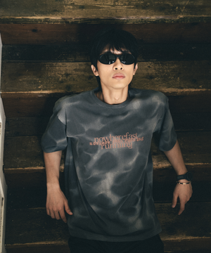 공용 nowherefast running 반팔 레이어드 러닝 티셔츠 그레이