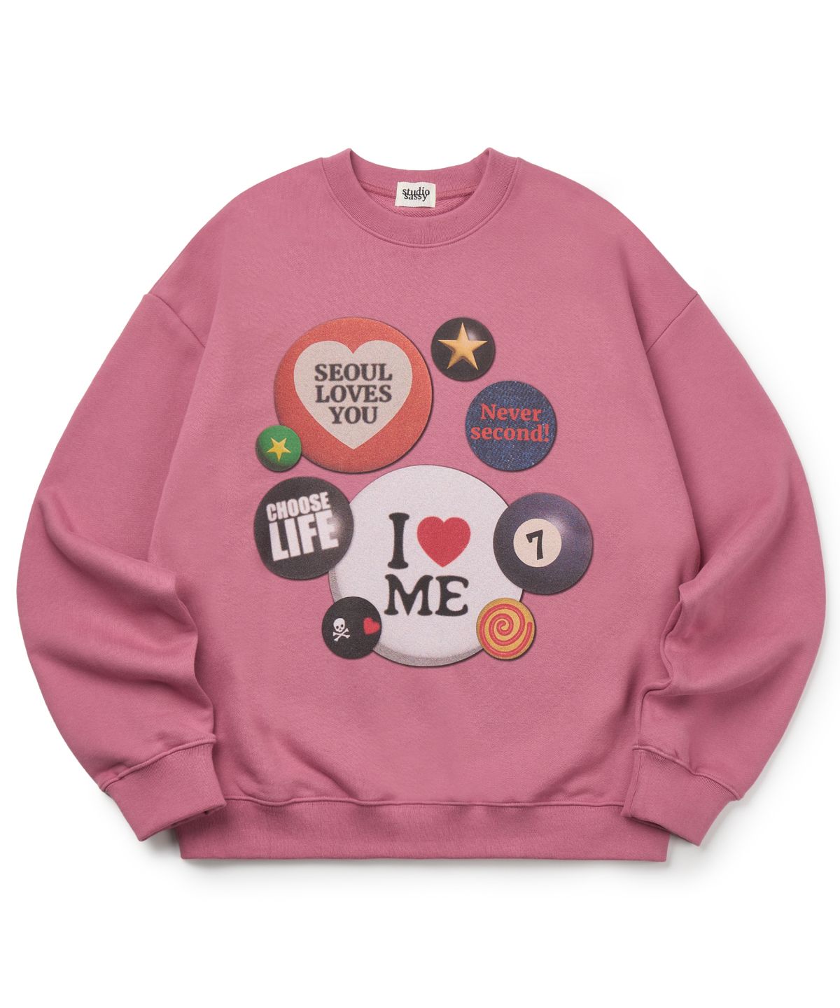 유얼쎄시(YOUR SASSY) Patch Jam Sweatshirt (PINK)