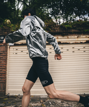 공용 nowherefast running 러닝 윈드브레이커 실버