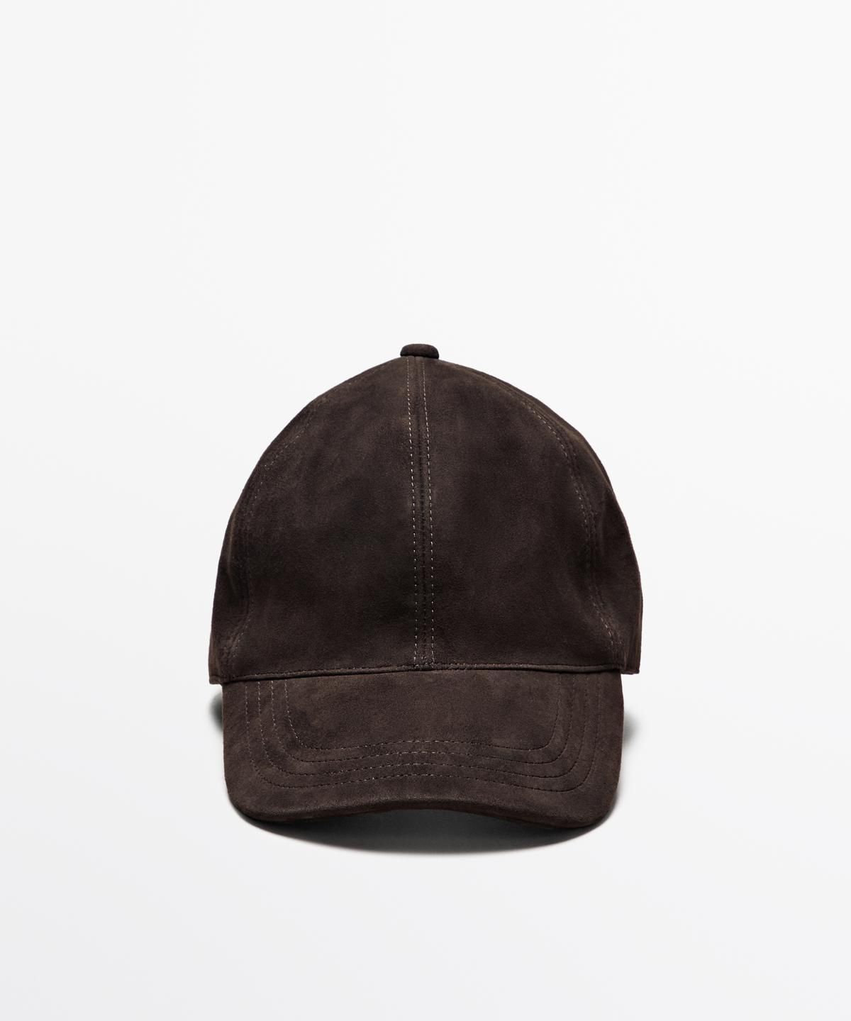 마시모두띠(MASSIMO DUTTI) 스웨이드 레더 캡
