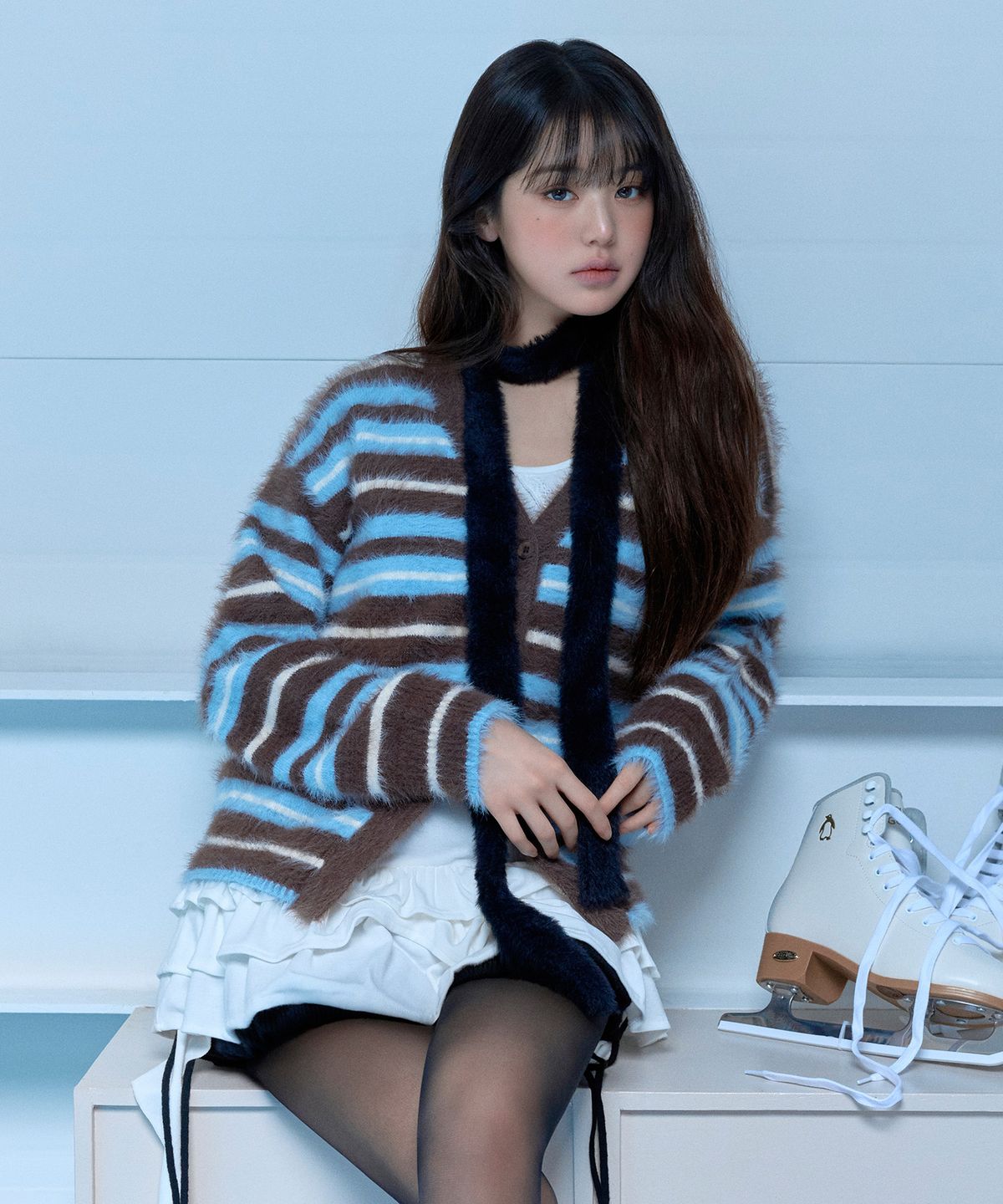 로라로라(ROLAROLA) FLUFFY LOOSE FIT CARDIGAN BROWN