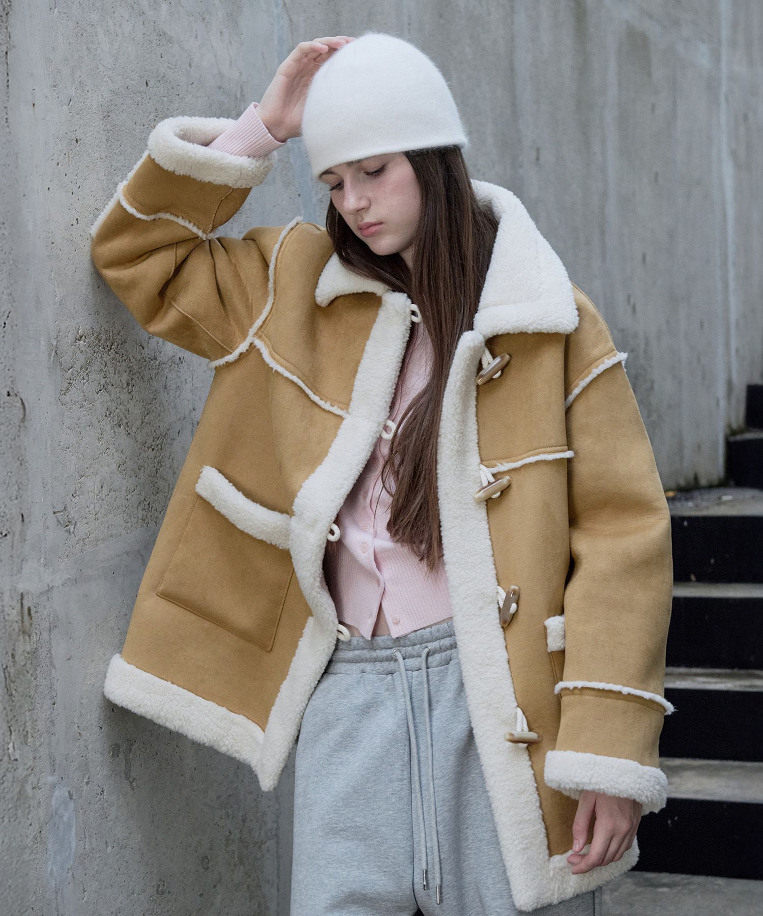 시어링 카라 무스탕 코트 [BEIGE] / WBE4L10525 source detail 50
