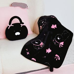 블랙춘 파우치 무릎 담요_춘식이