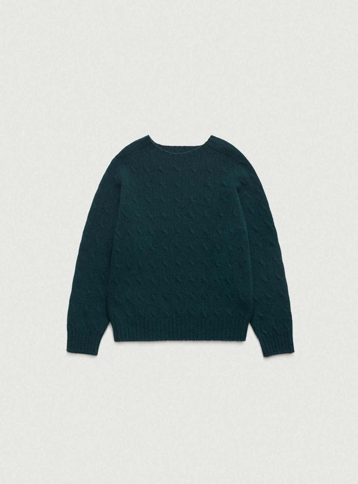 더바넷(THEBARNNET) Oversized Shaggy Dog Knit Sweater_Green