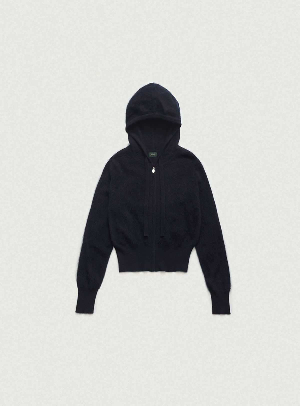 더바넷(THEBARNNET) Fuzzy Hoodie Knit Zip-Up_Navy
