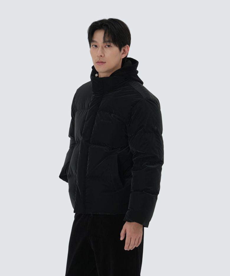실키 스탠드넥 미들 다운 자켓 (S25WMTDJ28) Black