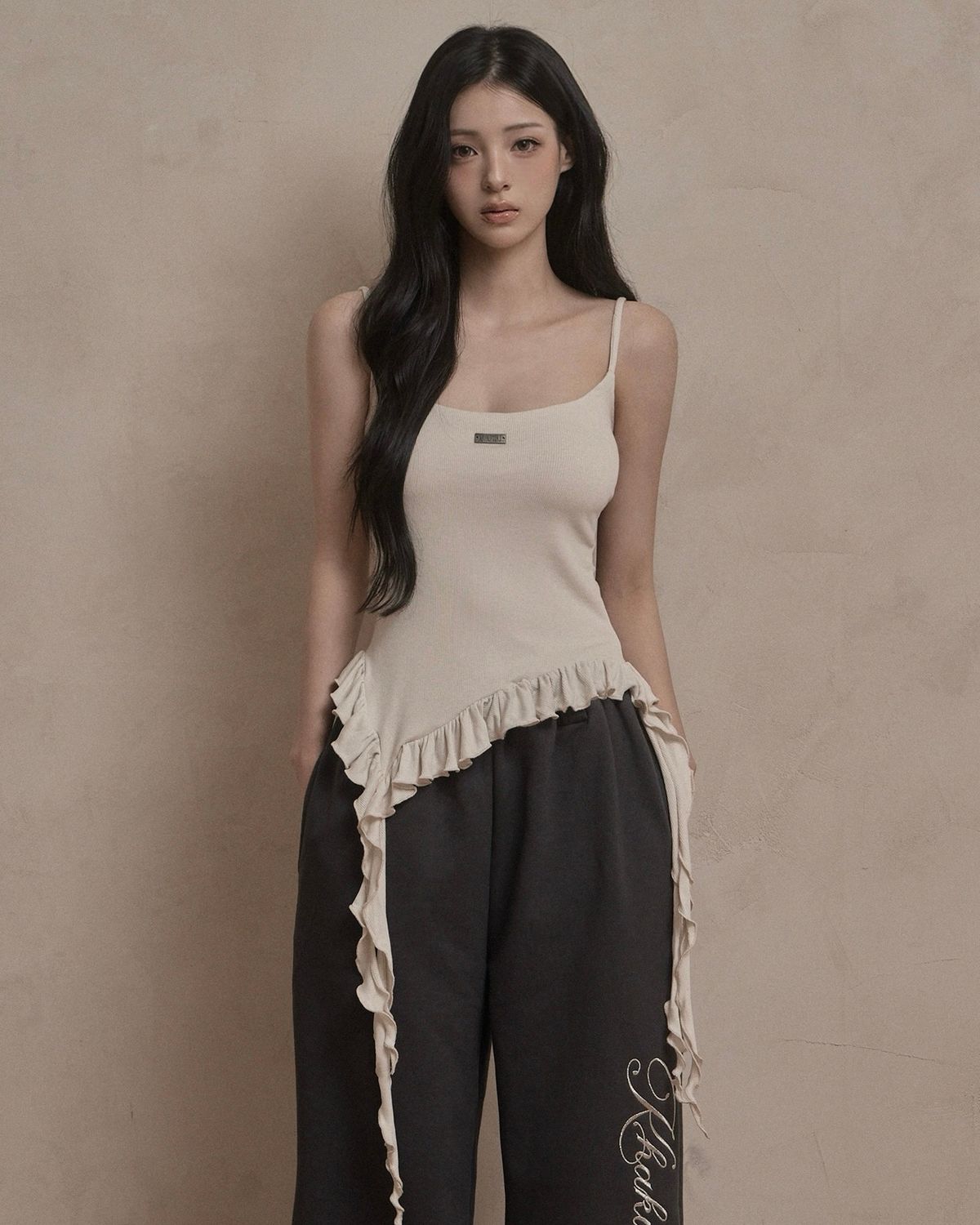 카키포인트(KHAKIPOINT) Ruffle Layered Sleeveless (cream)