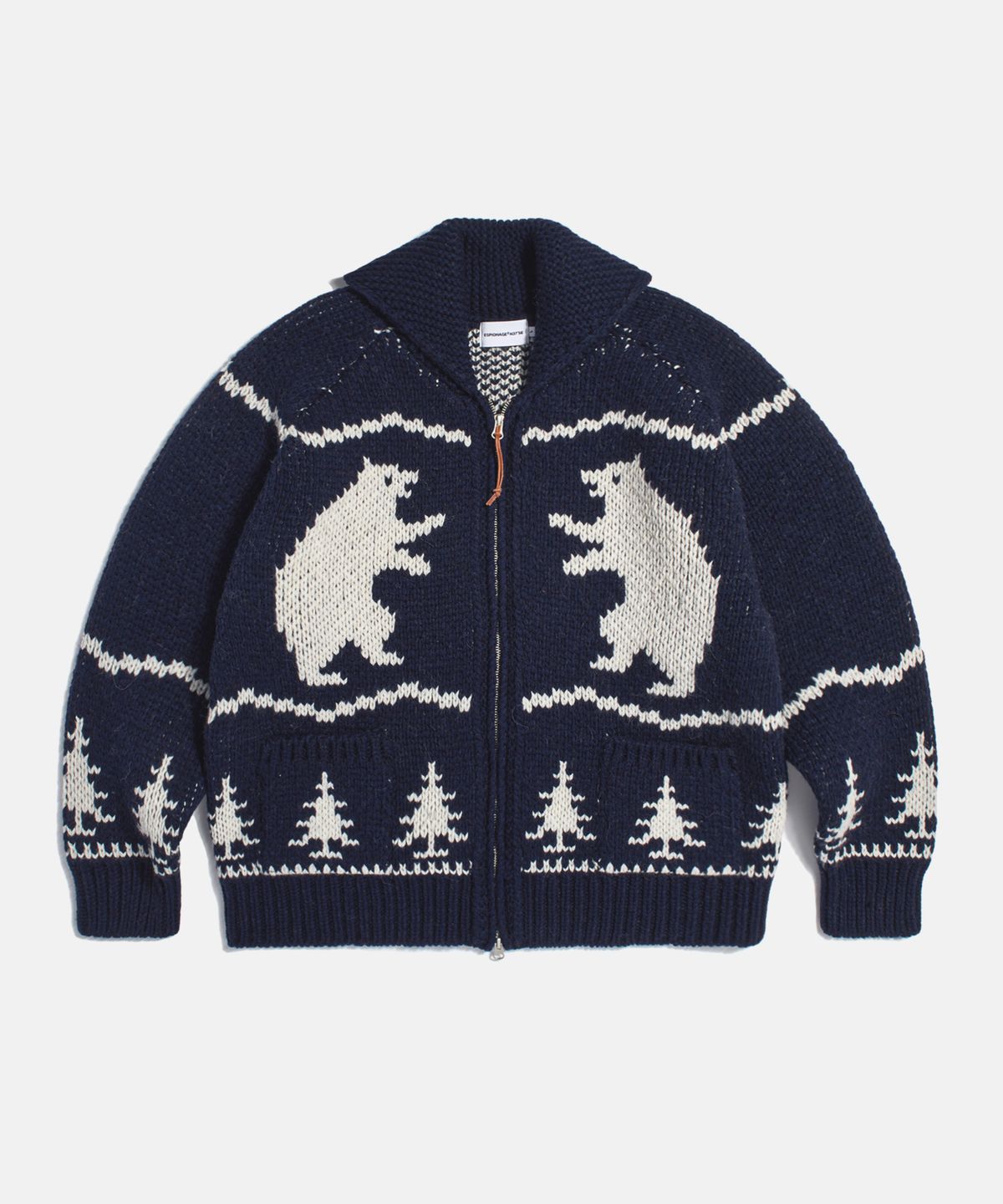 에스피오나지(ESPIONAGE) Cowichan Heavy Cardigan Polar Bear