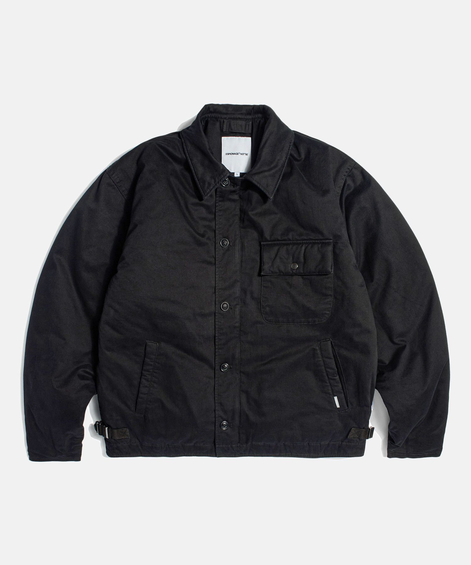 MUSINSA | ESPIONAGE Insulated A-2 Deck Jacket Black