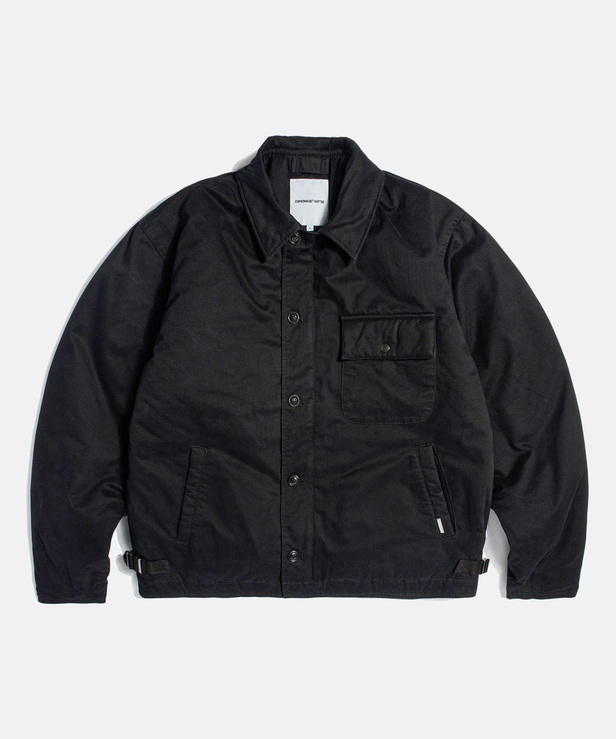 에스피오나지(ESPIONAGE) Insulated A-2 Deck Jacket Black