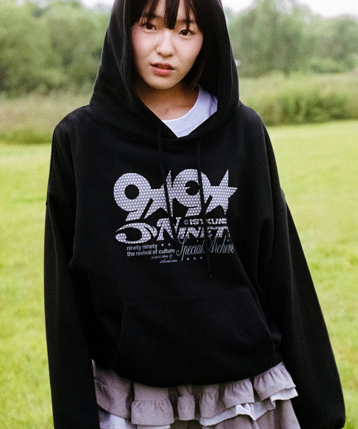 이스트쿤스트(ISTKUNST) X9090 9STAR HOODIE_BLACK(IK2FFMM411B)