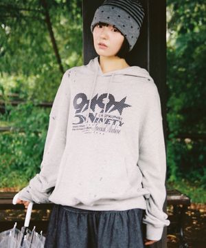 X9090 9STAR HOODIE_GREY(IK2FFMM411B)