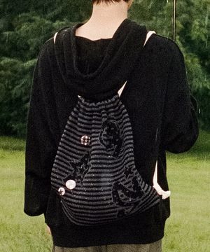 X9090 9STAR KNIT GYM SACK_BLACK(IK2FFMAB41B)