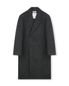 DOUBLE BREASTED ALPACA MAXI COAT MELANGE CHARCOAL