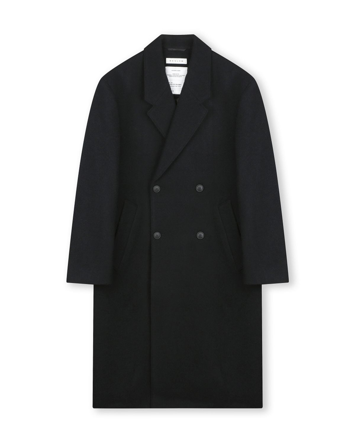 비슬로우(BESLOW) DOUBLE BREASTED ALPACA MAXI COAT BLACK
