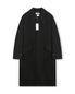 OVERSIZED TEXTURED CASHMERE BALMACAAN COAT BLACK