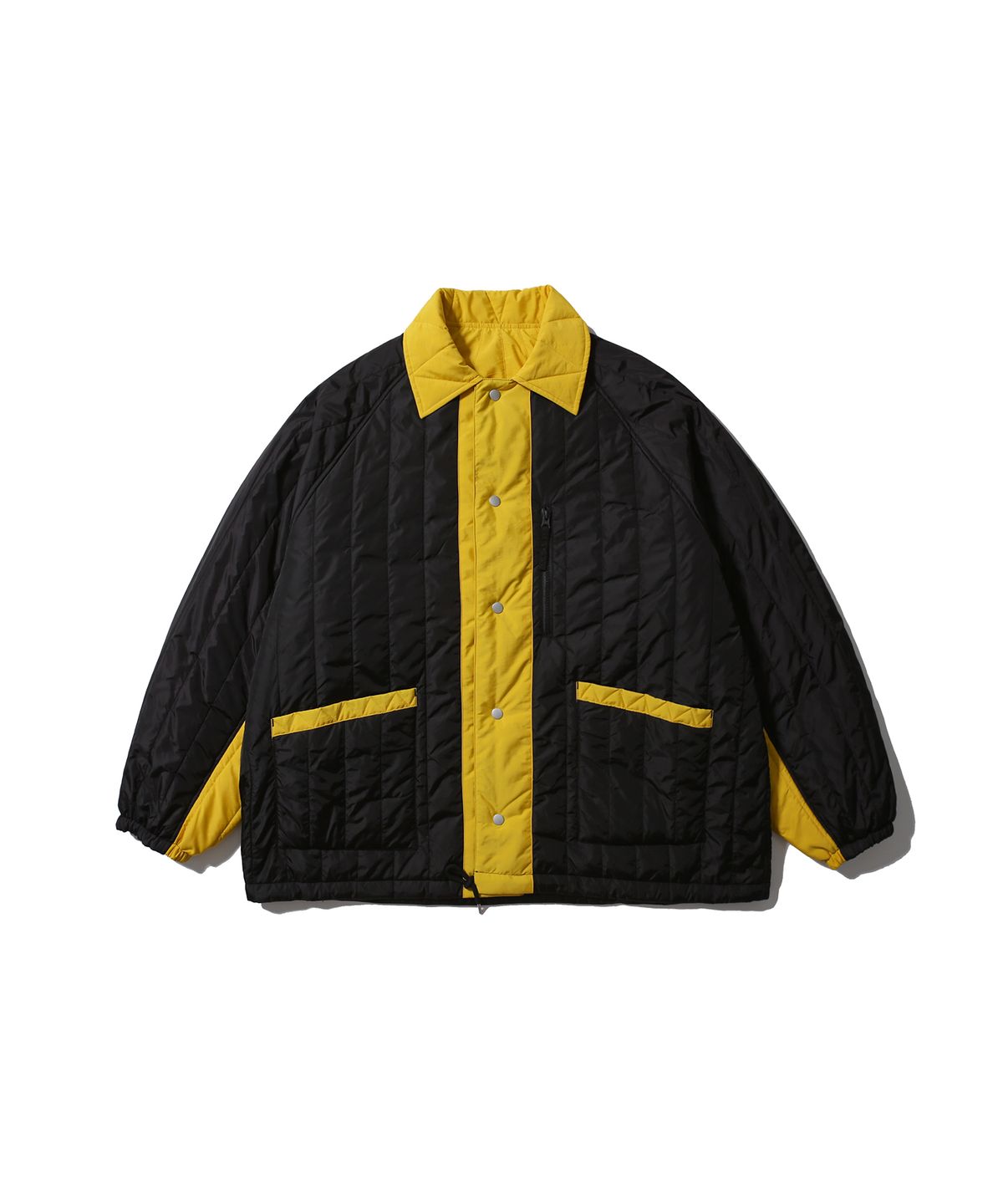 앵글런(ANGLAN) Reversible Quilted Coach Jacket - Yellow