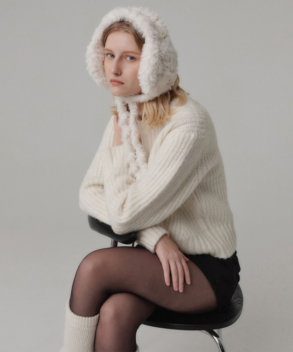 룩캐스트(LOOKAST) 로띠 퍼 이어머프_아이보리 / LOTTIE FUR EAR MUFFS_IVORY