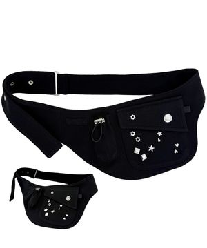 프리즈 레이어드 포켓 왈렛 벨트백 _블랙