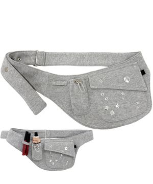 프리즈 레이어드 포켓 왈렛 벨트백 _그레이