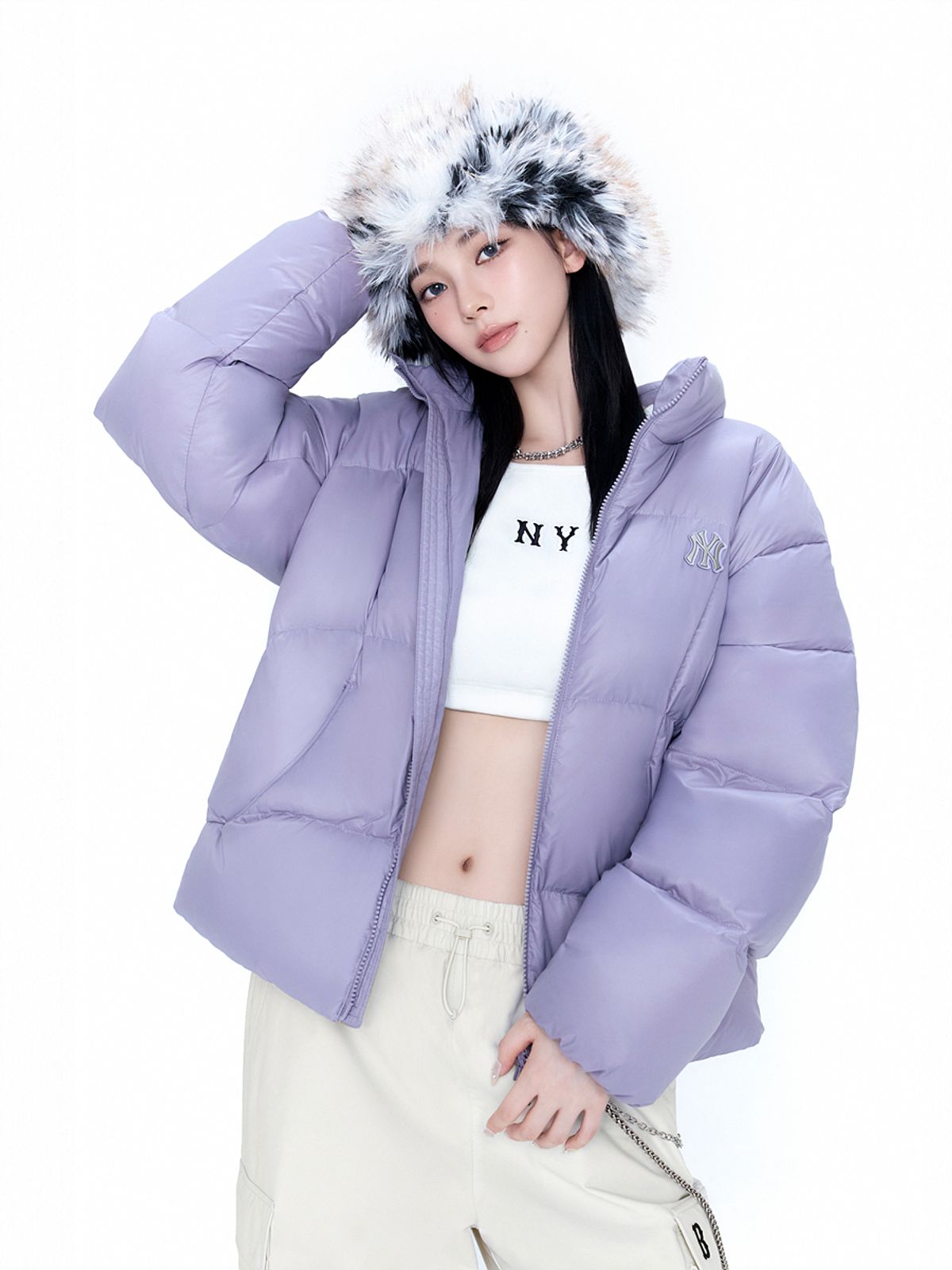 엠엘비(MLB) 커브패딩 NY (Ptn.Violet)