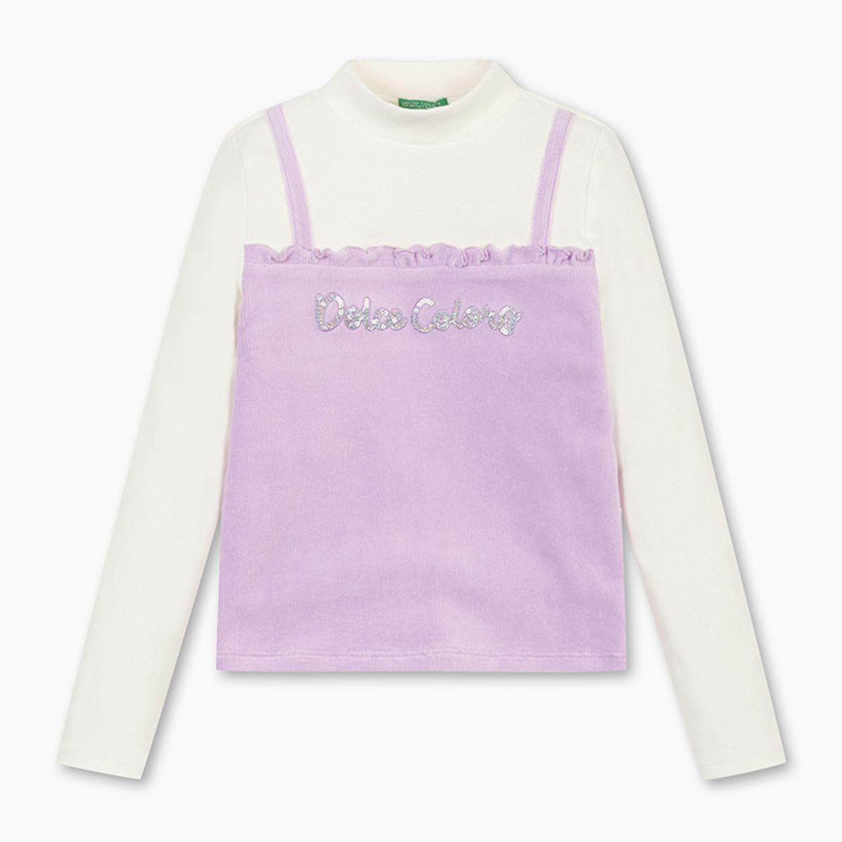 베네통키즈(BENETTONKIDS) 벨로아 뷔스티에 티셔츠_QATS17561IV
