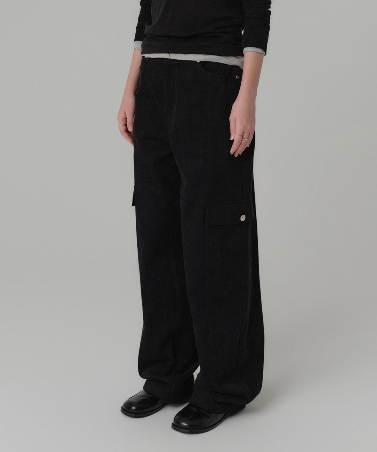 룩캐스트(LOOKAST) 아를로 포켓 기모 팬츠_블랙 / ARLO POCKET GIMO PANTS_BLACK