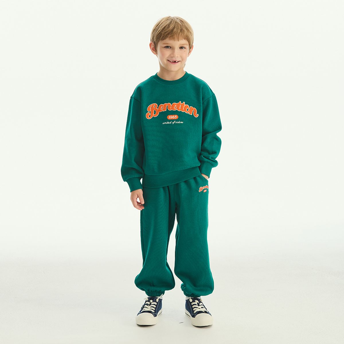 베네통키즈(BENETTONKIDS) 베네통 기모 트레이닝 팬츠_QATP07561GN