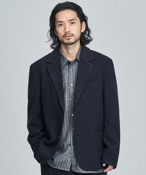 울 릴렉스드핏 블레이저 (DARK NAVY)