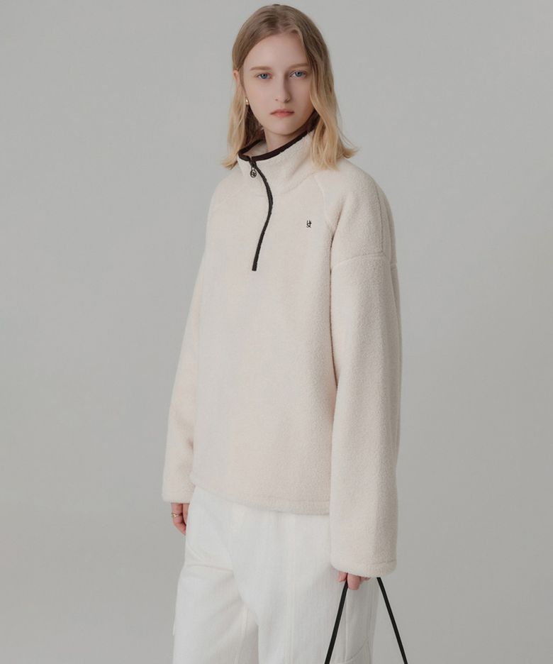 베키 플리스 스웻셔츠_아이보리 / BECKY FLEECE SWEATSHIRT_IVORY