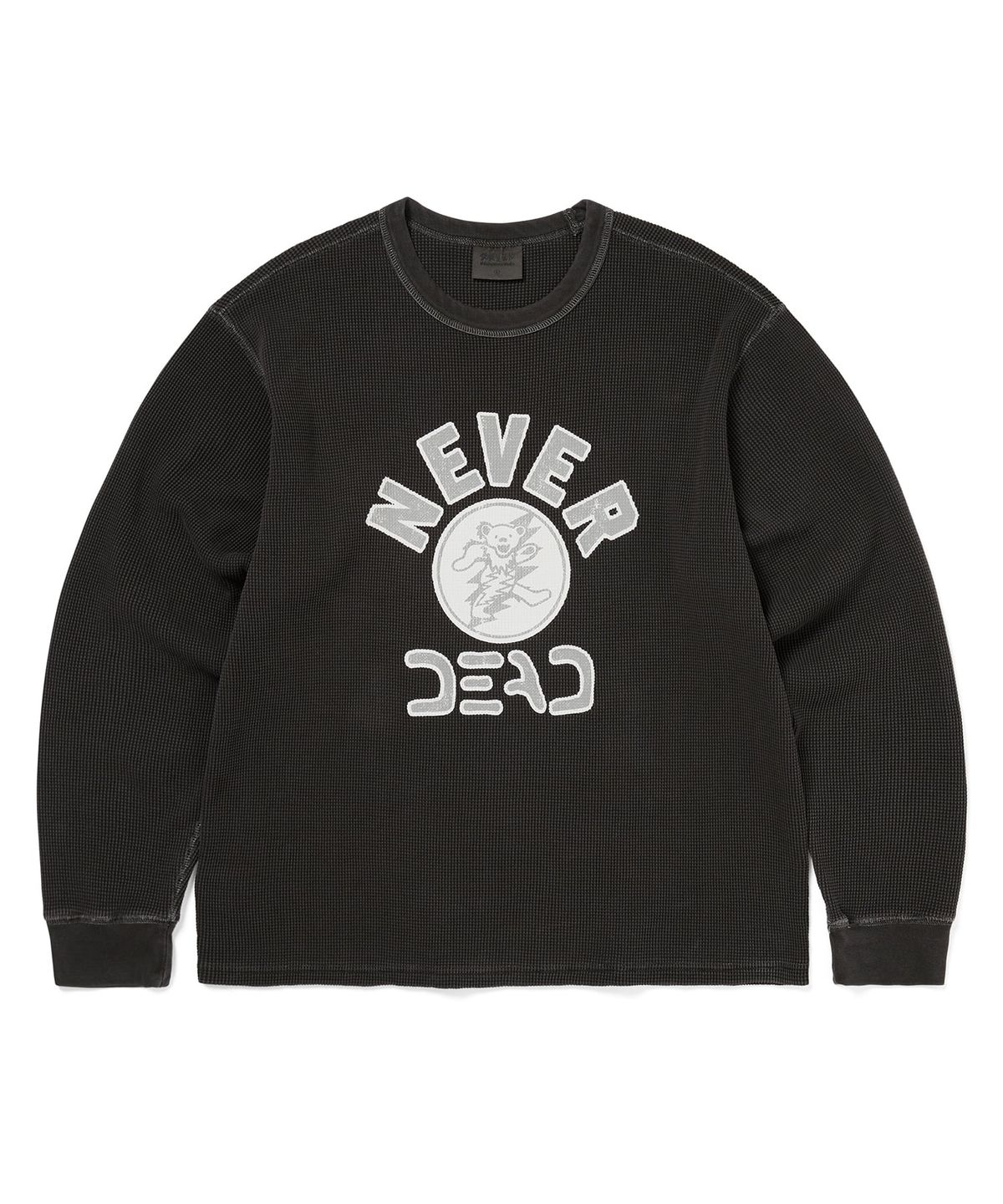 디스이즈네버댓(THISISNEVERTHAT) GD Overdyed Waffle L/S Off Black